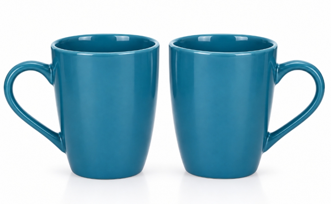 Blue Ceramic Coffee Mug - Classic Tea & Coffee Cup